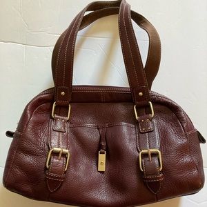 Women’s Leather maroon over shoulder strap purse/bag